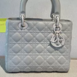 Lady Dior ultra matte cannage quilt calfskin medium bag, comes with original strap also. Please see photos