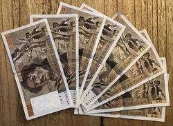 France, 8 Billets 100 francs Delacroix type 1978 modifié, 4 billets Année 1980 : - alphabets B.28, D.28, F.30 : Fay....