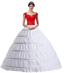 Make your ball gown wedding dress more fluffy and in good full shape. High elastic waist with drawstring and velcro.the...