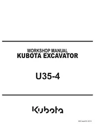 REPAIR MANUAL KUBOTA U35-4. Manual is on CD.