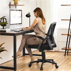 【90° Flip-up Armrests】Want to scoot as closely as to the desk? Flip the arms up, and you’ll gain all the...