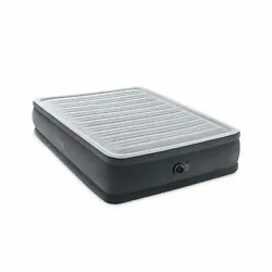 Size: Queen. Quickly inflate or deflate the mattress using the convenient built-in pump, simplifying the setup and...