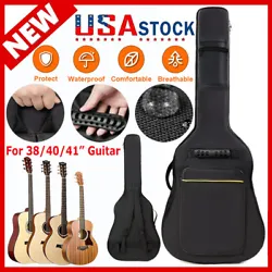 Its length is 41.4in, the thickness is 5.5in. The guitar gig bag has 2 outer pockets. Compatibility: Standard Classical...