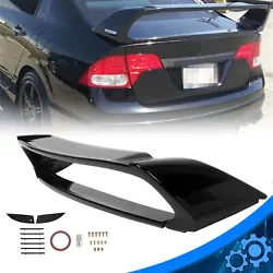 1x Spoiler Wing. For 2006-2011 Honda Civic 4Door Sedan. Surface Finish: Painted. (USA only,Does NOT include...