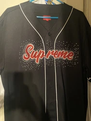 supreme baseball jersey.