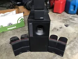 Bose Acoustimass 10 Home Theater System 5 DoubleCube Speakers, 4 Mounts, Manuals. Condition is Used. Shipped with UPS...