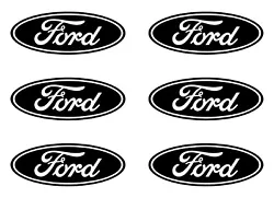 Set of 6 Ford Vinyl Decals Stickers. Single color / no background. The surface you apply your decal to will be the...