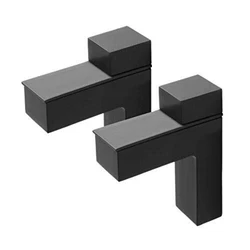SODIAL 2 Pcs Adjustable Wood/Glass Shelf Bracket Wall Mount Duty Floating Brackets for 3-28mm Thick Shelves,BlackThis...