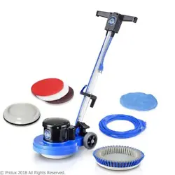 Floor Buffer with heavy duty scrub brush, waxing, stripping, polishing pads and microfiber cloth. No matter what type...