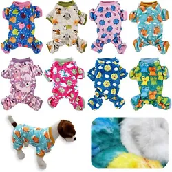 Pet Pajamas are made of soft velvet fleece material. Single layered for a lightweight warmth. They are super soft on...