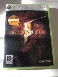 JEU XBOX 360 RESIDENT EVIL 5 + Notice - Version FR PAL 18+. Comporte rayure sur boîtier et cd