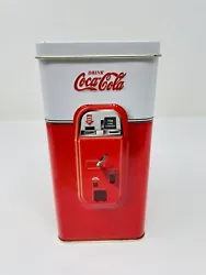 Coca Cola Bottle Vending Machine Tin - Red - Collectible-2003 7” Tall.