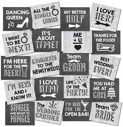 🥳 WINNING: Create the best wedding ever with these fun photo booth prop signs! 🥳 INCLUDED: 20 Designs, 10 Signs...