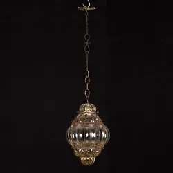 DESCRIPTION Lustre en verre de Murano à 1 lumière, Italie, début du XXe siècle. DÉTAILS Title: Lustre Verre Murano...