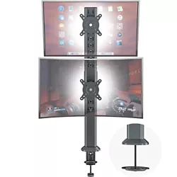 Monitor can be placed in portrait or landscape shapes. Save Space ☞ This vertical monitor stand extra tall can hold 2...