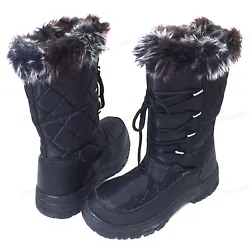 This is a very cute, lightweight and warm winter snow boots. Water repellent nylon upper, rubber soles. The inside of...
