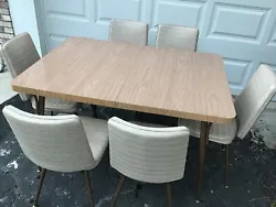 There are 4 vinyl chairs that have really been well cared for. They have minor imperfections but are really beautiful,...