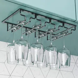 This wine cup holder is also suitable for most kitchen cabinets. Simple installation - Equipped with installation...