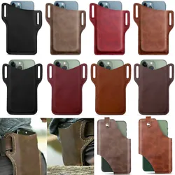 Soft Leather Phone Holster - Made of PU leather material, with high flexibility and durability, the longer you use it,...