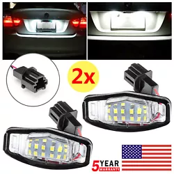 This package includes one pair of High Power SMD LED license plate light lamps for Honda Accord/Civic vehicles etc. It...