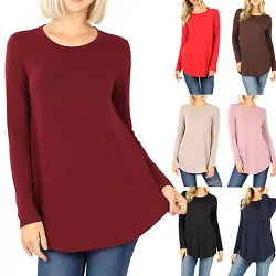 The perfect long sleeve tunic at the right length and made with soft flowing fabric. Wear it with your favorite jeans...