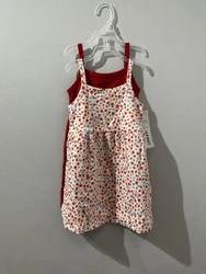 Old Navy Toddler Girls Summer Sleveless Beach Dress 2-Pack Red & Floral 5T New.