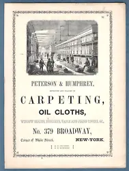 An original print ad taken from an 1852 New York Directory.