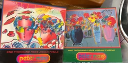 Peter Max 1000 pc Puzzle set of 2 ~ UNCOUNTED.
