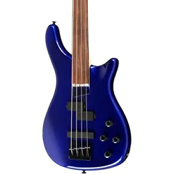 The Rogue LX200BF fretless bass guitar features an extended maple neck, rosewood fingerboard, covered traditional-style...
