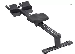 This rowing machine attaches to any power rack or smith machine with a low pulley weight system.