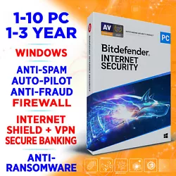 Bitdefender Internet Security gives you the best protection against Internet threats on Windows, with no drag on your...