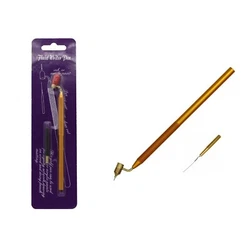 Thin the paint to a watery consistency. Fill the pen using your brush tip loaded with paint. Hold it like a pen and...