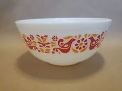 Vintage Pyrex Friendship #403 2½ Quart Mixing Bowl Red and Orange.  Great harder to find bowl with no cracks or chips....