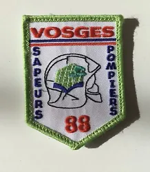 Écusson Sapeurs-pompiers SDIS Vosges 88VelcroRèglement par chèque accepté.