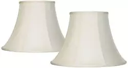 The set of 2 designer shades feature flared bell-shaped profiles with side and bottom fabric ribbing. Both shades have...