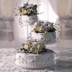 3 TIER CAKE STAND. PLATES AND PILLARS ARE INTERCHANGEABLE THAT ALLOWS YOU TO DESIGN YOUR OWN CAKE STAND. WE HAVE...