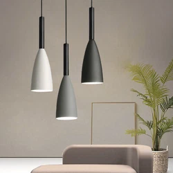 Parameter: Style: modern and simple Color: black + white + gray Voltage: 90-260V Size: single lampshade diameter 10cm,...