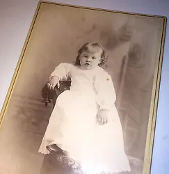 Chubby Little Cheeks on this great little girl! Wonderful Antique Victorian Cabinet Card Photograph! A superb image...