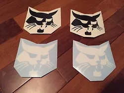 2 Bobcat Head Stickers. Die Cut Style Decal. Made with 100% high quality vinyl.
