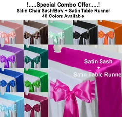 These Sashes & Runners are great for any chair & Table decorations. Fabric : Satin. Wash care : Use warm water to wash,...