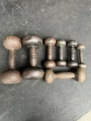Experience the nostalgia of antique weight lifting with these rare vintage dumbbells made of cast iron. The classic...