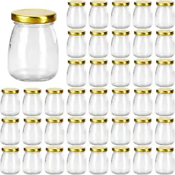 Small Glass Pudding Jars Yogurt Jars, Glass Container For Milk,Jams,Jelly,Mousse,Fvaors,Spice Jars Food Storage Jars...