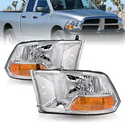 No Wiring or Any Other Modification Needed. 2009-2012 Dodge Ram 1500 2500 3500. 1 pair of headlights (Bulbs are not...
