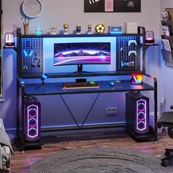SEDETA Gaming Computer Desk with Hutch, Led Lights and DIY Pegboard. Why Choose SEDETA Gaming Desk?. Space-saving...