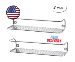 Hanging on wall, door or place on countertop. Single tier spice racks allow you to change the distance between the...