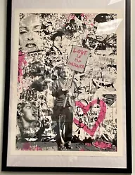 Mr. Brainwash screenprint on hand torn paper. Each print is signed and numbered (1XX/150) on the front with the...