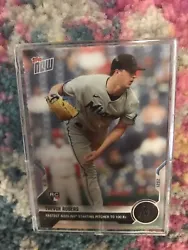 Trevor Rogers - 2021 MLB TOPPS NOW® Card 238 FASTEST MARLINS PITCHER TO 100 KS. Shipped with USPS First Class.