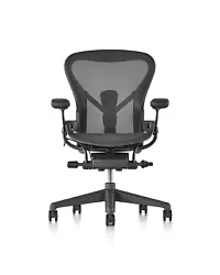 The Aeron in Onyx goes one step further. Herrman Miller Aeron Chair Remastered Features: Size C. Harmonic Tilt supports...