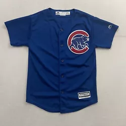 Chicago Cubs MLB Baseball Majestic Cool Base Jersey Youth Size Medium 10/12.Item is preowned and in good condition.