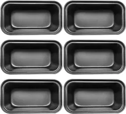Set of 6 mini loaf pans. Versatile:Suitable for making a variety of foods,such as bread,cake,toast,is a good baking...